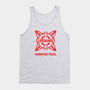 Hawkins Pool Lifeguard RED Tank Top